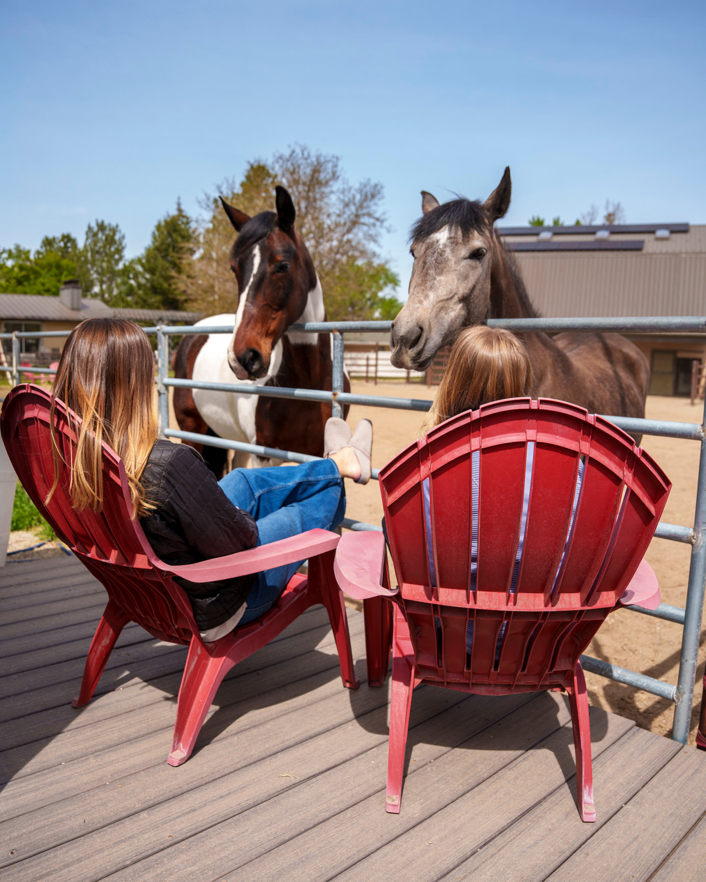 Sara Jones providing equine-assisted therapy